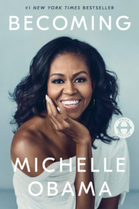Cover of the book Becoming by Michelle Obama, links to Amazon