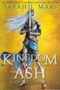 Cover of the book Kingdom of Ash by Sarah J Maas, links to Amazon